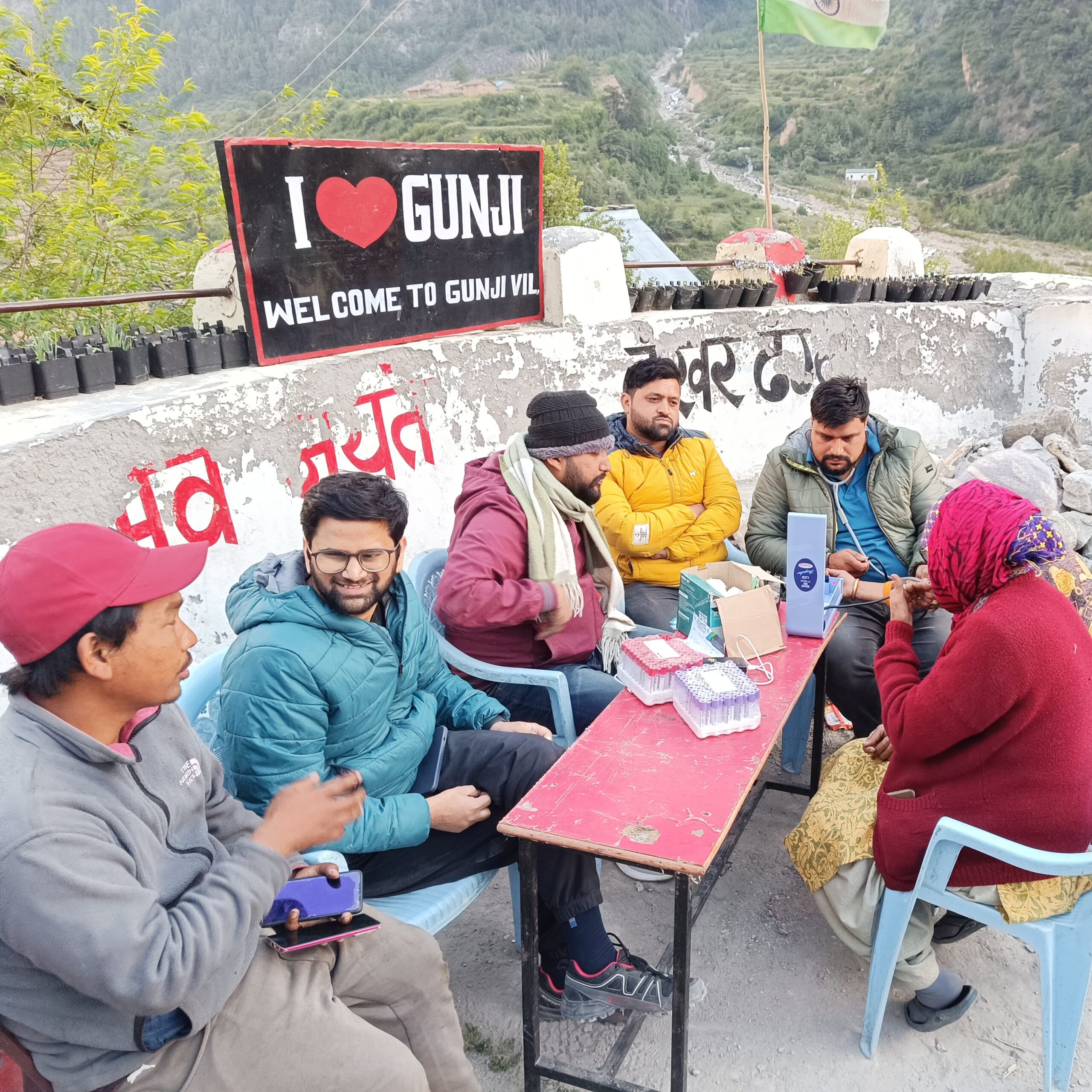 Our medical staff at gunji in a camp