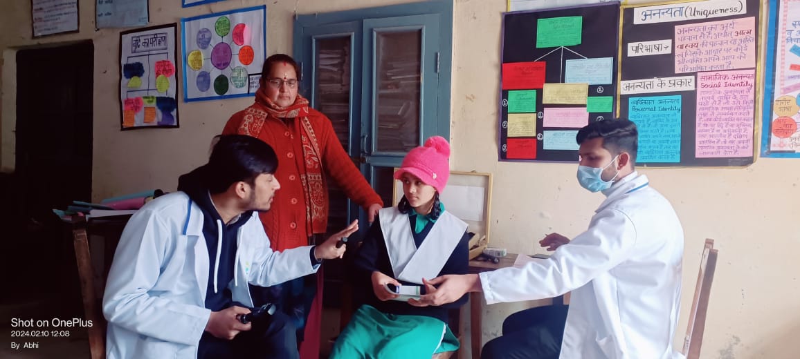 Health camp at Rajkiya Inter college by seemant sewa foundation