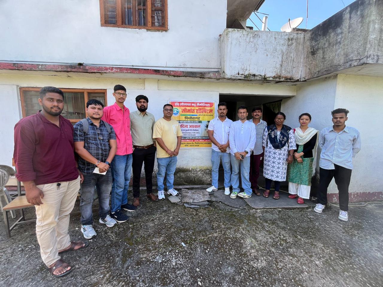 Medical team at camp of seemant sewa foundation