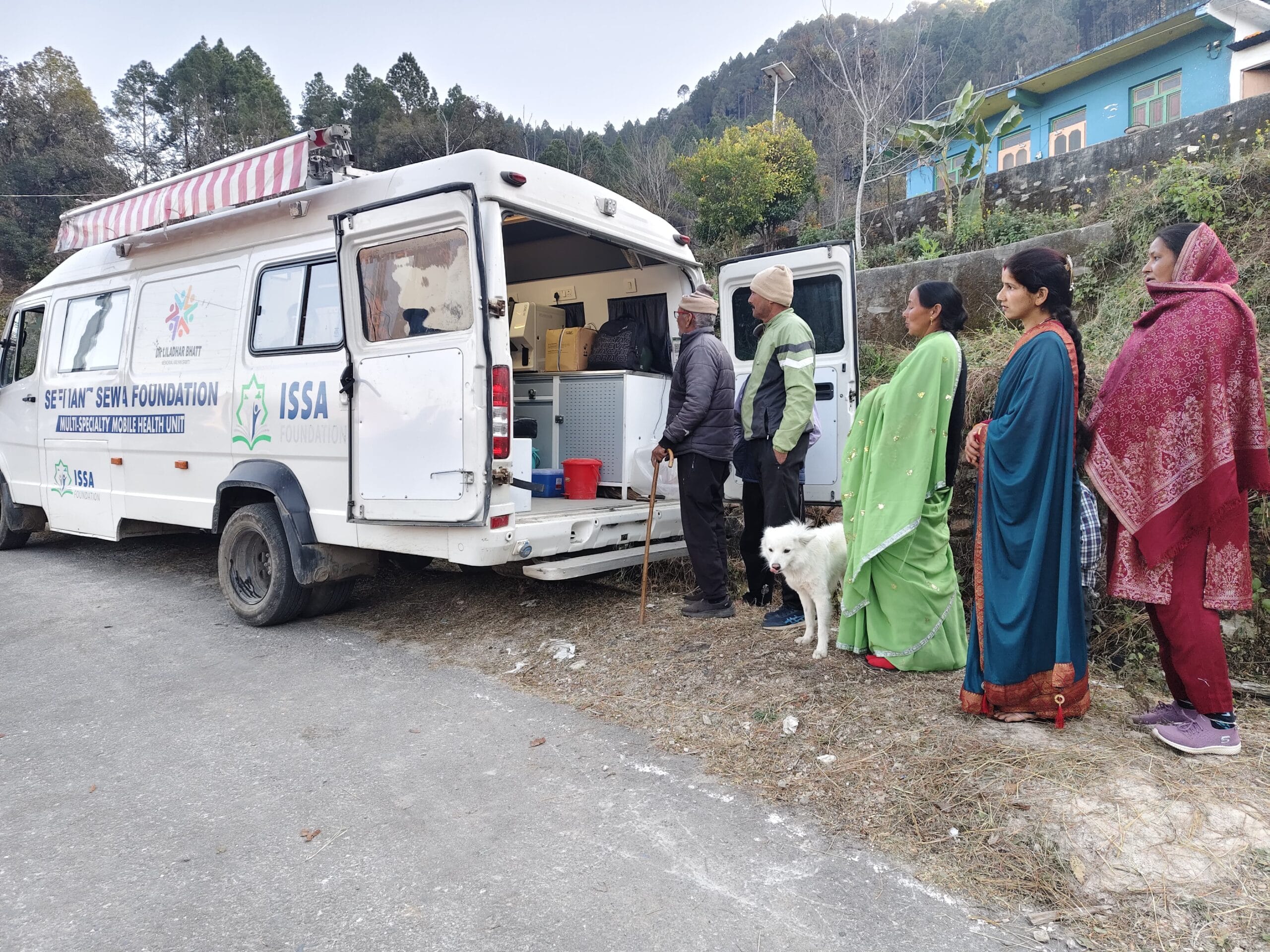 Doctors treating rural patients during free medical camp organized in Uttarakhand villages
