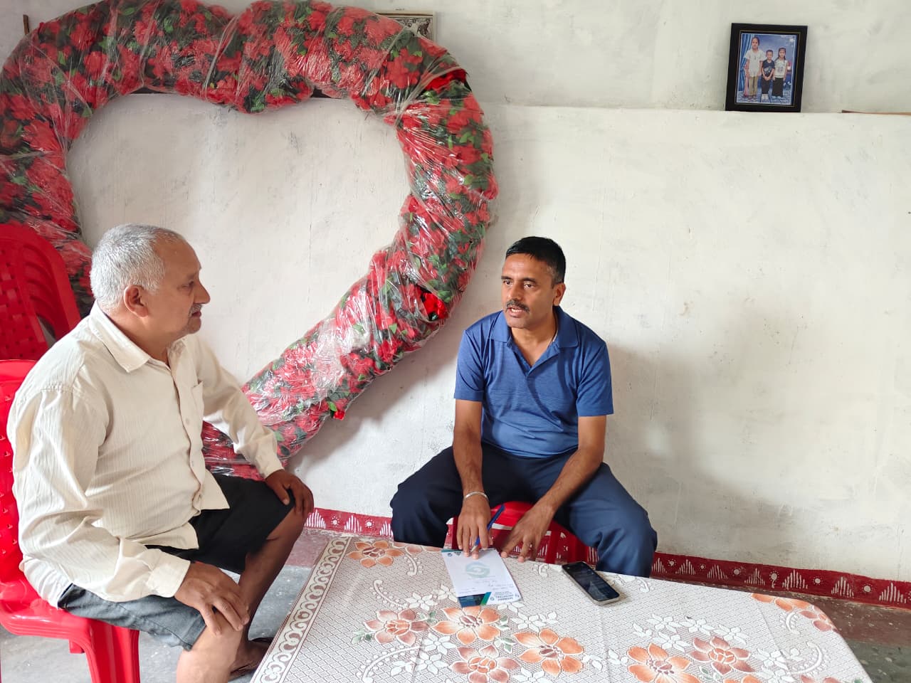 Orthopedic specialist examining patient at rural healthcare camp in Uttarakhand